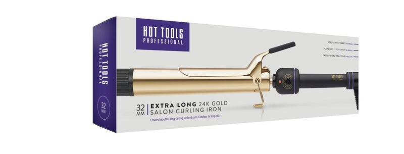 Hot Tools 24k Gold Curling Iron 32mm XL - Hot Tools Australia